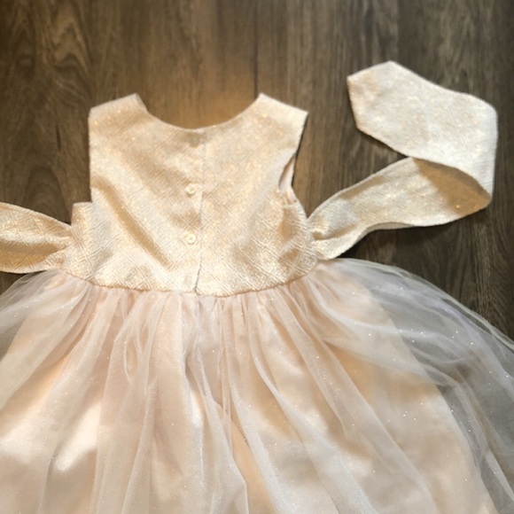 Sparkly beige formal dress size 5 - Picture 7 of 9